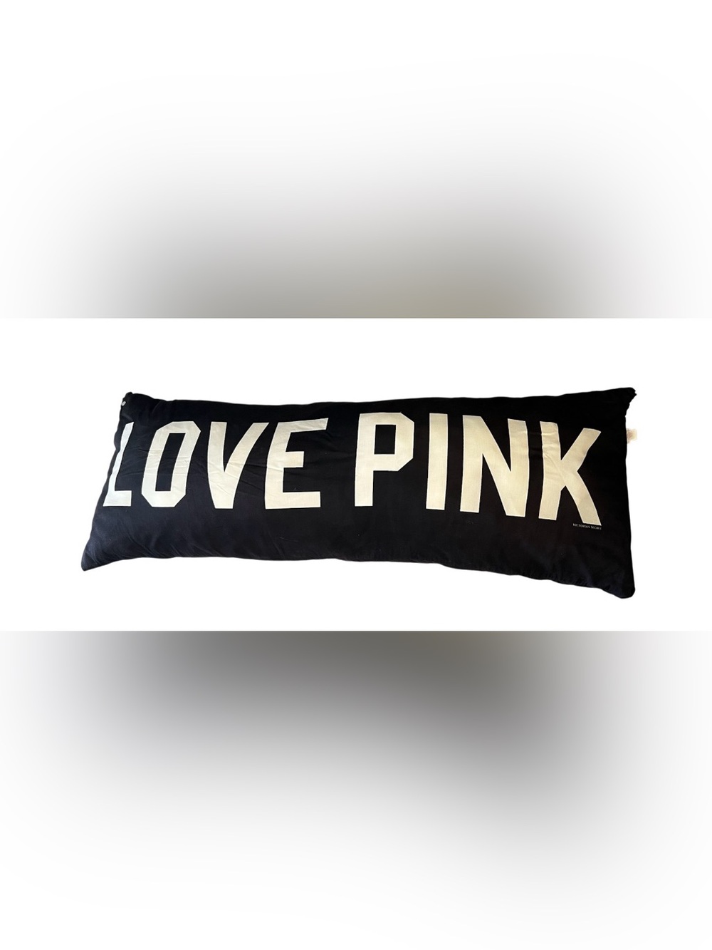Victoria's Secret Black body Pillow with White 'ALL NIGHT' Text